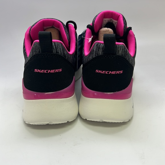 Skechers Women’s Skech-Air Dynamite Paradise Waves Sneaker, Black/Pink, 7 - Picture 4 of 7